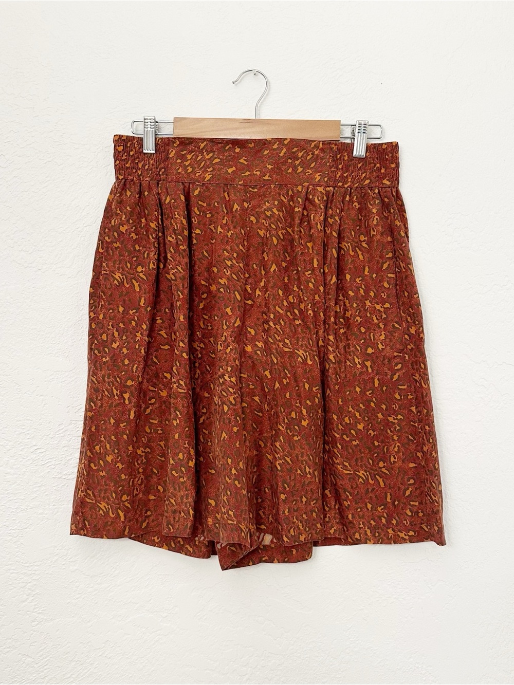 Vintage 90s 100% Silk Animal Print Flowy High Waisted Shorts - Options Melrose